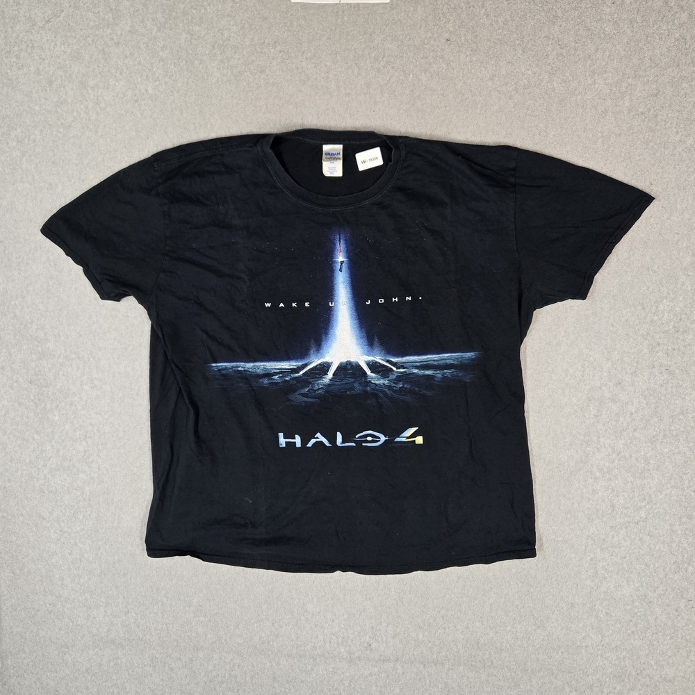 Halo 4 Men Shirt 2XL Black Game Promo Logo Tee